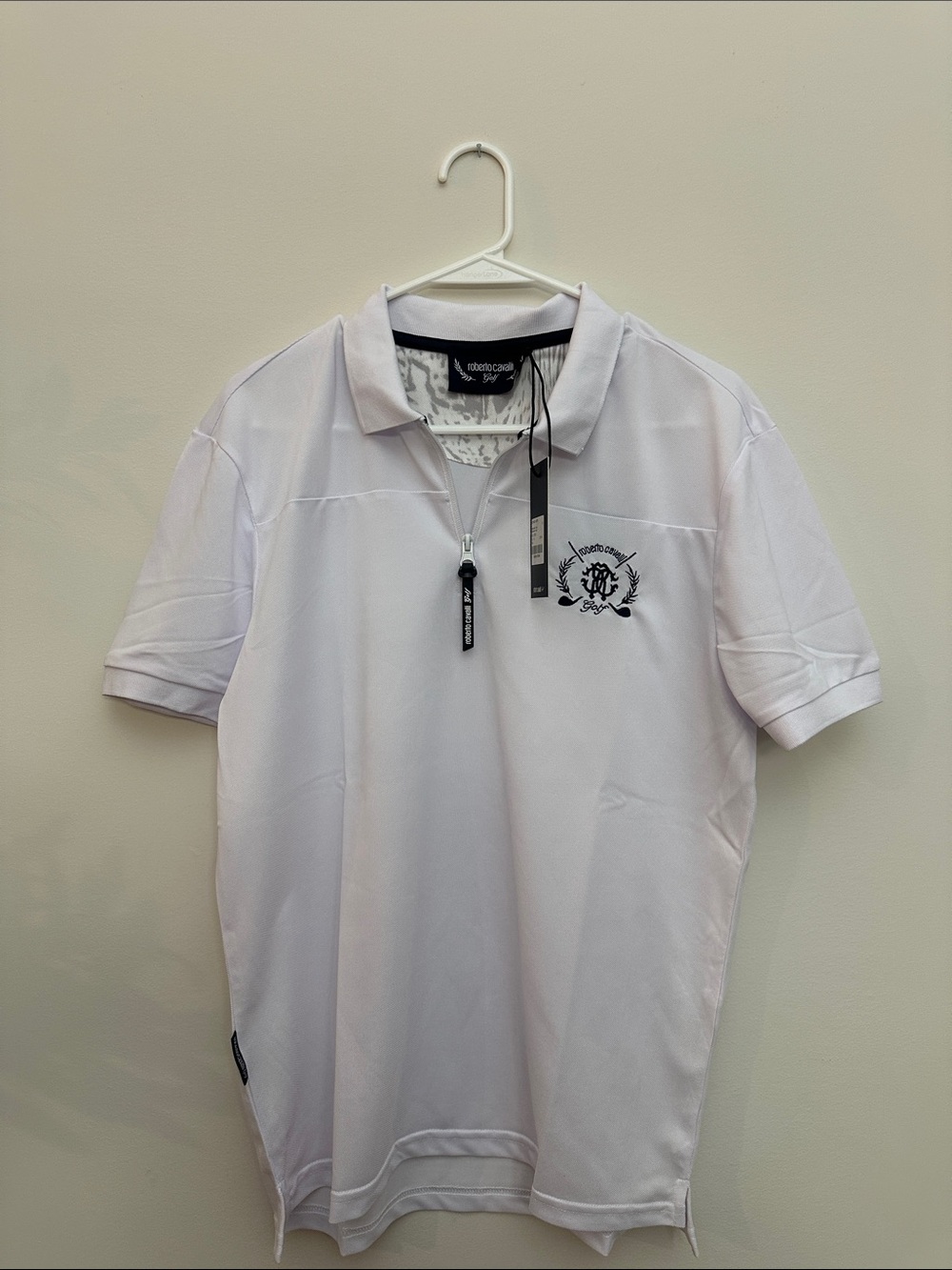 Roberto Cavalli Golf Short-Sleeve Polo with quarter-Zip